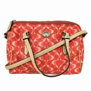 Coach Pre-owned Pre-owned Canvas axelremsvskor Red, Dam