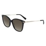 Longchamp Svarta Acetat Solglasögon Filter 2 Black, Dam