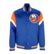 Mitchell & Ness NHL Heavyweight Bomber Jacket New York Islanders Blue,...