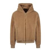 Dsquared2 Faux Wool Huva Jacka Dragkedja Beige, Herr