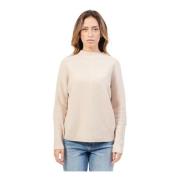 Gerry Weber Beige Ribbstickad Tröja för Alla Tillfällen Beige, Dam