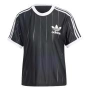 Adidas Pinstripe 3 Ränder T-shirt Black, Dam