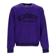 Carhartt Wip Svart Crew-neck Sweater Onyx Purple, Herr