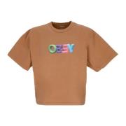 Obey Brunsocker Custom Crop Tee Brown, Dam