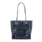 Chanel Vintage Pre-owned Laeder handvskor Blue, Dam