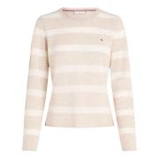 Tommy Hilfiger Mjuk ulltröja för kvinnor Beige, Dam