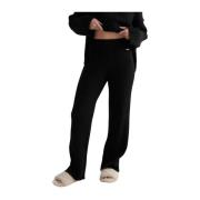 Aim'n Black Rib Knit Pants Black, Dam