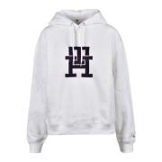 Tommy Hilfiger Bomullsblandning Sweatshirt White, Dam