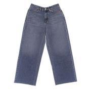 Amish Hög midja stentvättade jeans Blue, Dam