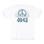 Obey City Block Classic Tee White White, Herr