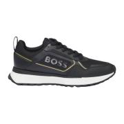 Hugo Boss Jonah Runner Sneakers med Stor Logotyp Black, Herr