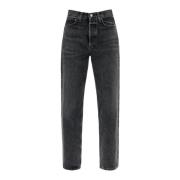 Agolde Regenerativ Bomull Denim Kelly Jeans Black, Dam