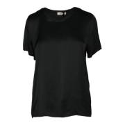 Think! Elegant Viskos Rayon Blus Black, Dam