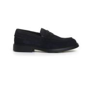 Doucal's Blå Mocka Gummisula Loafer Blue, Herr