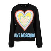 Love Moschino Svart Sweatshirt för Kvinnor Black, Dam