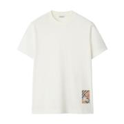 Burberry Rutigt Jersey Crew Neck T-shirts White, Herr