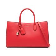 Michael Kors Scarlett Medium Läderhandväska Red, Dam