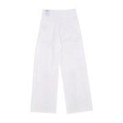 Nike Fleece Tracksuit Byxor Wide-leg Phoenix White, Dam