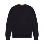 Fred Perry Blå Pullover Sweatshirt Aw24 Stil Blue, Herr