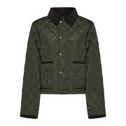 Burberry Diamantquiltad Vadderad Jacka Green, Dam