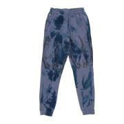 Octopus Fleece Tracksuit Byxor med Octopus Print Blue, Herr