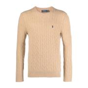 Ralph Lauren Långärmad Rundhalströja Beige, Herr