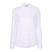 Tory Burch Vit Poplin Button-Up Skjorta White, Dam