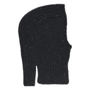 Antonelli Firenze Svart ullblandad balaclava med paljetter Black, Dam