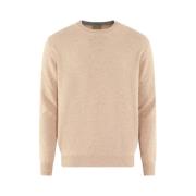 Woolrich Lambswool Crewneck Sweater Beige, Herr