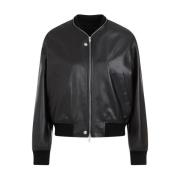 Jil Sander Svart Bomberjacka Black, Dam