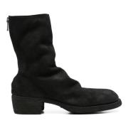 Guidi Svart Bakre Dragkedja Mid Boot Black, Herr