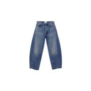 Agolde Hög Midja Luna Stycke Jeans Blue, Dam