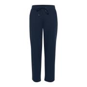 Kaffe Midnight Marine Straight Pants Blue, Dam