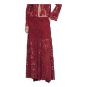 Alohas Bundi Lace Wine Kjol Red, Dam