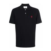 Ami Paris Polo Shirts Black, Herr