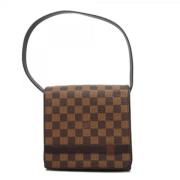 Louis Vuitton Vintage Pre-owned Tyg axelremsvskor Brown, Dam