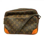 Louis Vuitton Vintage Pre-owned Tyg axelremsvskor Brown, Dam