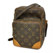 Louis Vuitton Vintage Pre-owned Tyg axelremsvskor Brown, Dam