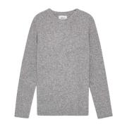 Nn07 Mjuk Stickad Crewneck Tröja Grå Melange Gray, Herr