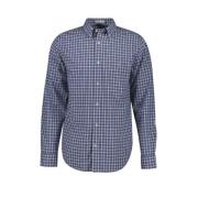 Gant Rutig Regular Fit Poplin Skjorta Blue, Herr