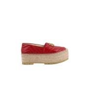 Gucci Vintage Pre-owned Laeder espadriller Red, Dam