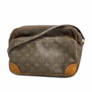 Louis Vuitton Vintage Pre-owned Tyg axelremsvskor Brown, Dam