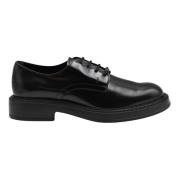 Tod's Svarta platta Derby skor Logo Passal Black, Herr