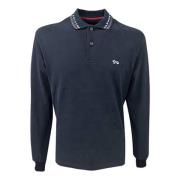 Harmont & Blaine Polo Krage Jacquard Marinblå - XXL Blue, Herr