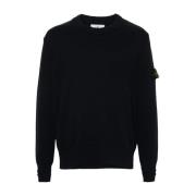 Stone Island Pullover Tröja i Svart Blue, Herr