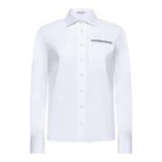 Brunello Cucinelli Vit Stretch Bomullsskjorta White, Dam