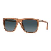 Persol Stiliga solglasögon ljusblå gradient Brown, Unisex