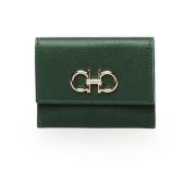 Salvatore Ferragamo Grön Plånbok Kreditkortsfodral Green, Dam