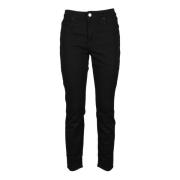 Haikure Bomullsblandning Stretch Jeans Black, Dam