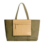 Hoff Nylon Shopper Väska Khaki Green, Dam